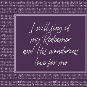 I will sing of my redeemer - purple