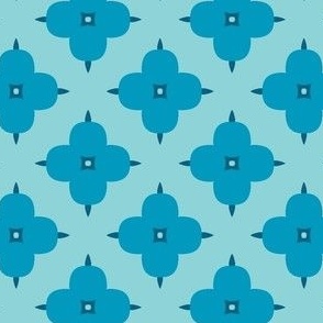 Stylized Flowers Petal Solid Color Coordinates Pool