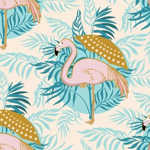 Flamingo & Palms - Petal Coordinates Joy