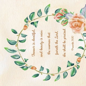 Proverbs 31:30  Peach roses