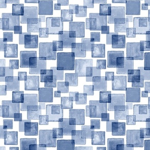Contemporary art abstract navy blue geometric pattern