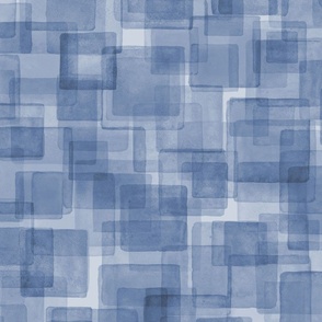 Contemporary art abstract navy blue geometric pattern