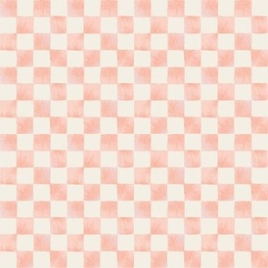 small watercolor texture block checker in candy pink