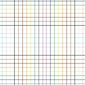 Love is love - Happy pride month inclusive colorful rainbow tartan design plaid grid trend SMALL