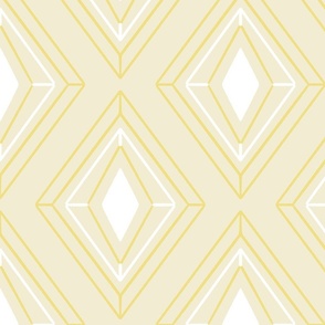 Diamond Shape Beige Yellow White