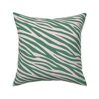 Wild zebra stripes skinny animal print boho minimalist earthy lovers design neutral nursery emerald green on blush