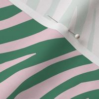Wild zebra stripes skinny animal print boho minimalist earthy lovers design neutral nursery emerald green on blush