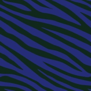 Wild zebra stripes skinny animal print boho minimalist earthy lovers design midnight green navy blue