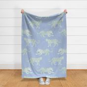Extra LArge Leopard Parade Custom Blue with Soft Green copy