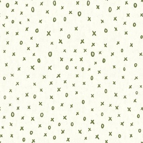 Xs and Os - inverse-  sage green