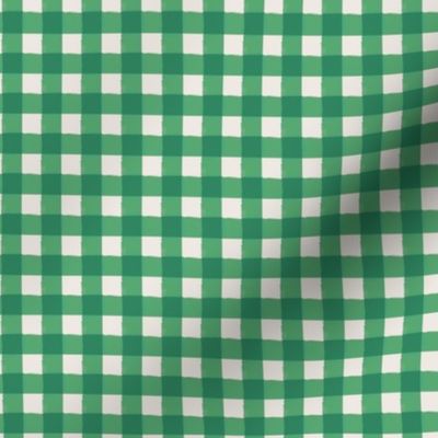 mini green gingham