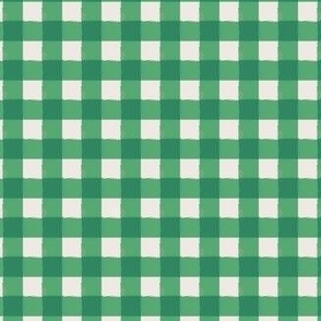 mini green gingham