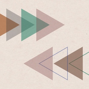 Minimalist Mod Triangles on Papyrus - Shutterfly Canvas Wall Art Landscape