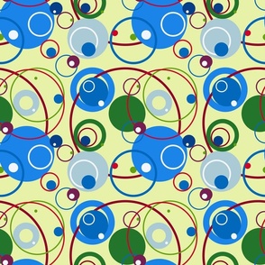 Circles and dots 01 blue/green/red