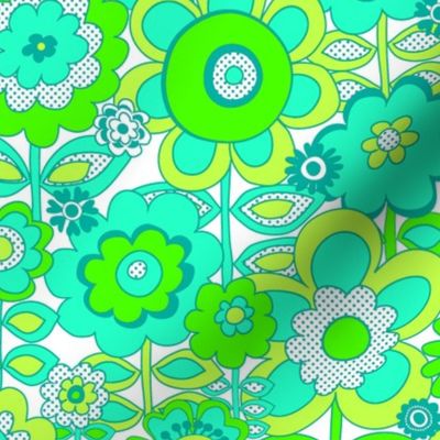 225 Fun Flowers green