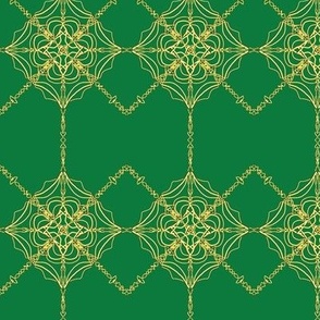 Twisted Golden Chains Lattice on Emerald Green