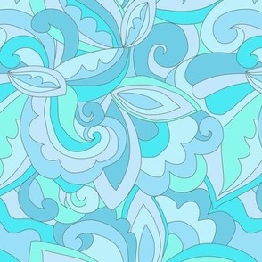 231 groovy shapes turquoise
