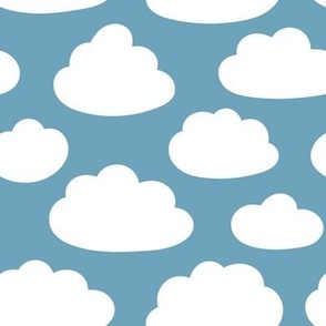 (large) just the clouds on blue