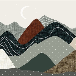 36x54 blanket: balsam and penny layered mountains