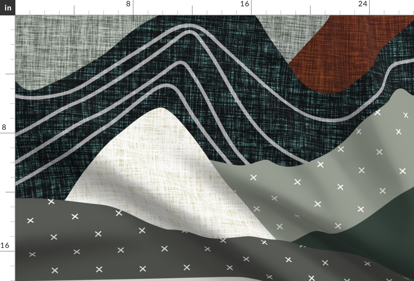 36x54 blanket: balsam and penny layered mountains