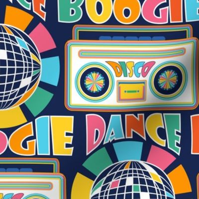 Disco Boogie Boom Boxes and Disco Ball