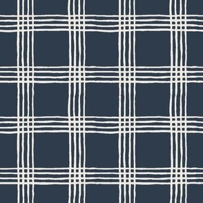 Handdrawn Stripes - Naval Blue