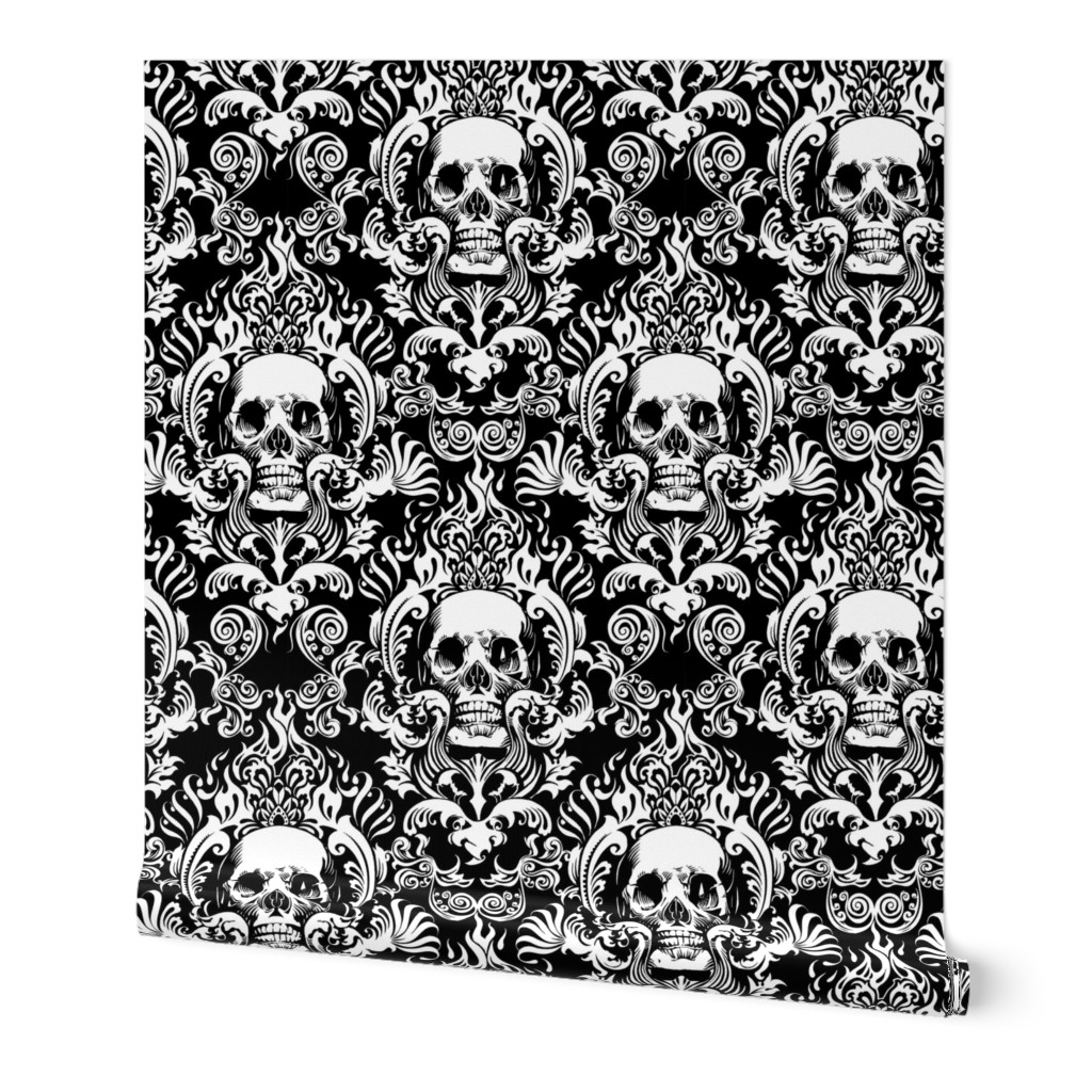 skull-damask-10inch-tall