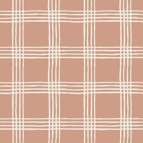 Handdrawn Stripes - Rose Tan