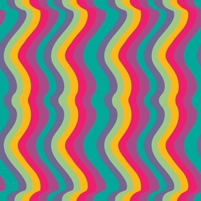 Grooving Stripe-Retro Rainbow Palette