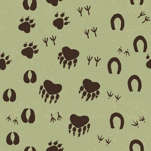 animal print green background