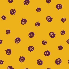 Medium // Haunted Harvest: Halloween Jack-o'-Lanterns and Carved Pumpkins - Yellow