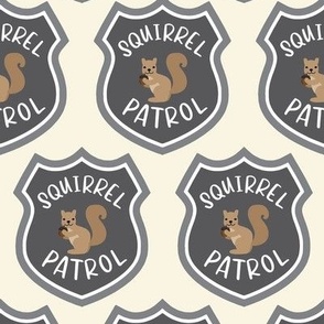 Squirrel Patrol - Cream, Large Scale