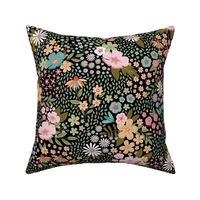 Wildflowers, colorful modern florals, medium size, fall
