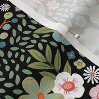 Wildflowers, colorful modern florals, medium size, fall