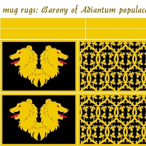 mug rugs: Barony of Adiantum (SCA)