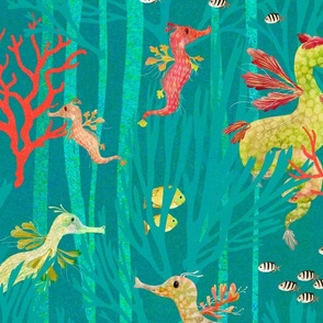 Sea dragons in kelp - neptune (large)