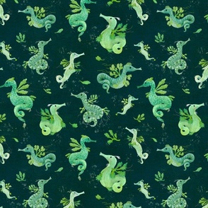Weedy Sea Dragons - racing green (small)