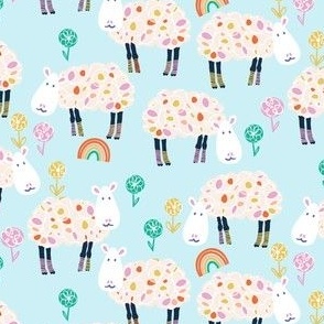 Happy Sheep and Rainbows 