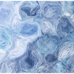 Acrylic Pour Blue ripple Abstract wall art