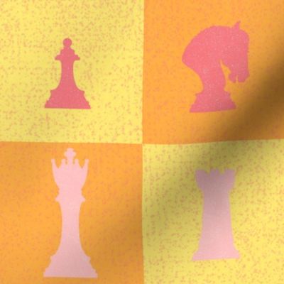 Cheerful Checks: Checkmate Chess, Sherbet by Brittanylane