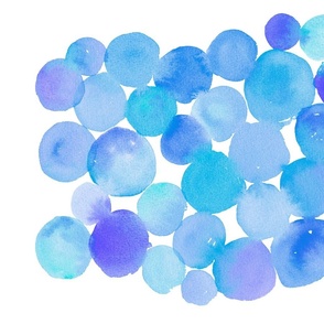  Watercolor Circles blue ocean Asbtract wall art