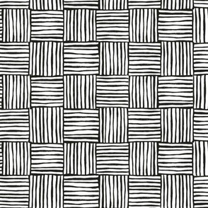 Wooden Tile in Black and White - Small Scale
