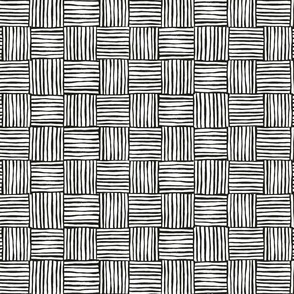 Wooden Tile in Black and White - Medium Scale
