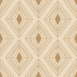 Diamond Shape Brown Coffee and Beige