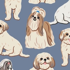 Shih Tzu Dogs - Extra Large - Gray