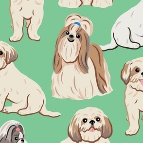 Shih Tzu Dogs - Extra Large - Green