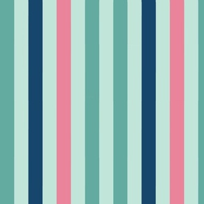 Pink Green Blue Stripes 