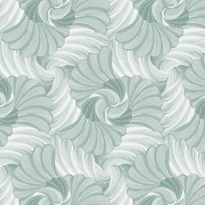 Feather Swirls Seafoam Neutral