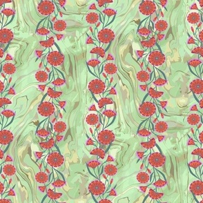 Marbled Flowers 5 Mint