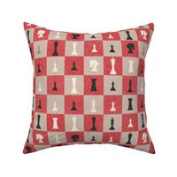 2” Checkmate Chess, Red and Cocoa by Brittanylane